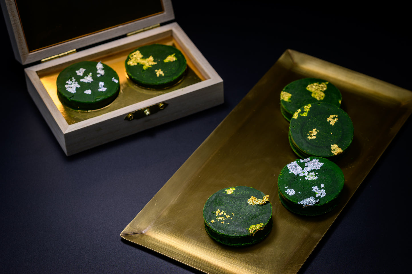 御抹茶パレドール ‐あさひ(金箔)・さみどり(銀箔)‐